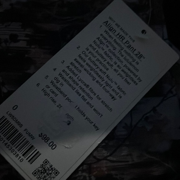 Lululemon align pants! So comfy. Too long on me wish I could keep them.brand new - Picture 3 of 3